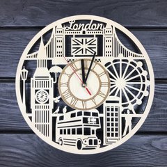 Концептуальний настінний годинник з дерева «Лондон»