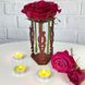 Стильна дерев`яна ваза для квітів зі скляними пробірками