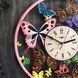 Кольоровий настінний годинник з універсальним дизайном метеликів