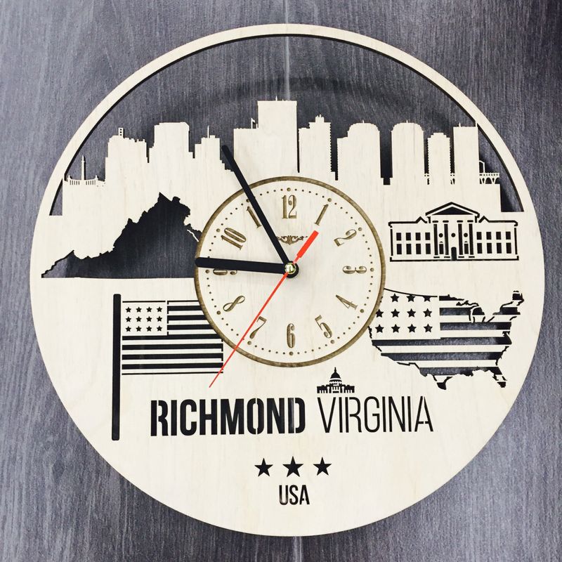 Інтер`єрний годинник на стіну «Ричмонд, Вірджинія»