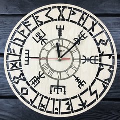 Оригінальний настінний годинник з дерева «Вікінги»