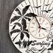 Круглий інтер`єрний настінний годинник з дерева "Серфінг"