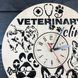 Настенные деревянные часы в ветеринарную клинику