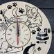 Универсальные настенные часы из дерева "Пушистые котики"
