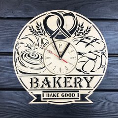 Бесшумные деревянные часы на стену «Пекарня»