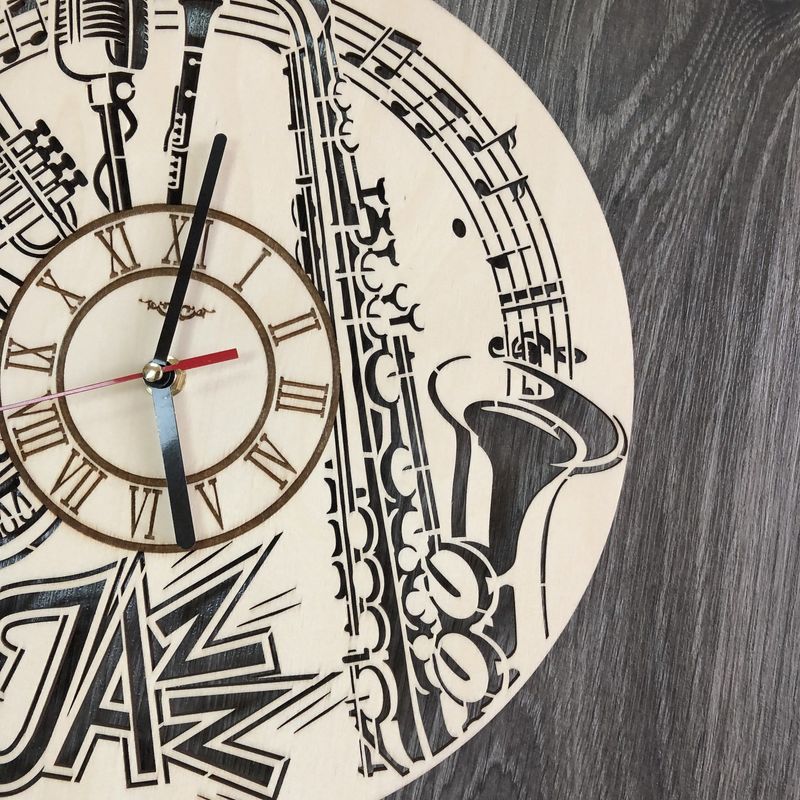 Оригінальний концептуальний настінний годинник «Джаз»