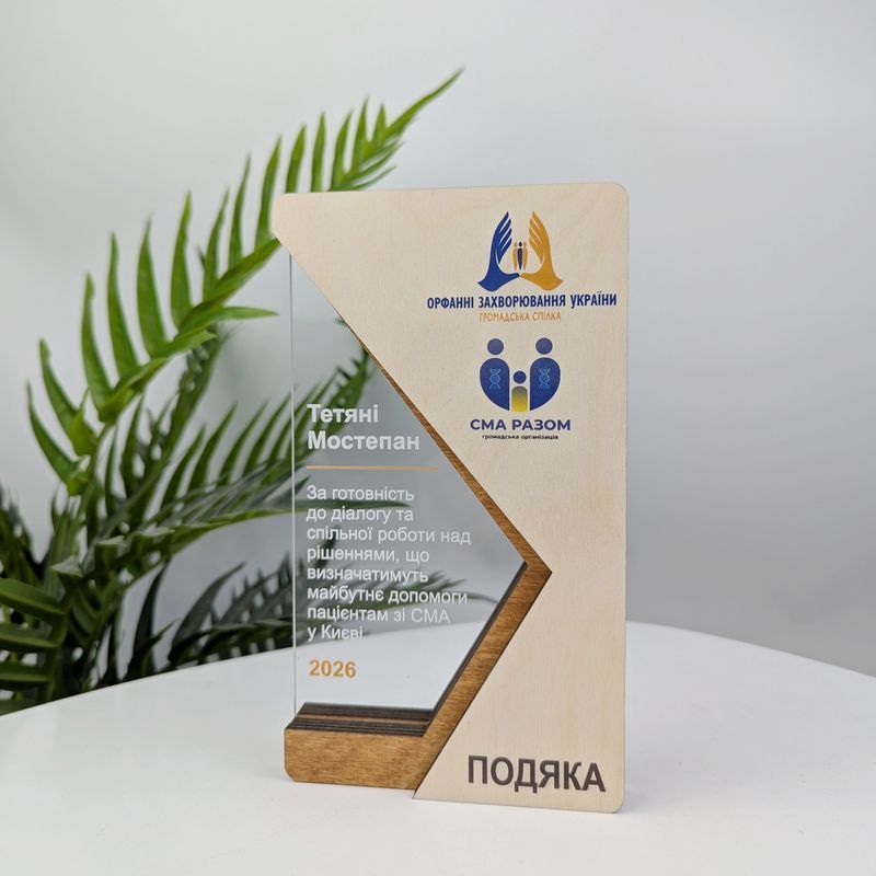 Оригинальная награда из дерева и акрила, брендированная сувенирная статуэтка, награда с логотипом
