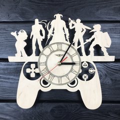Оригінальний настінний годинник з дерева для шанувальників відеоігр
