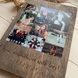 Деревянный фотоальбом с коллажем и гравировкой на обложке