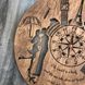 Классические бесшумные настенные часы из дерева "Путешествия"