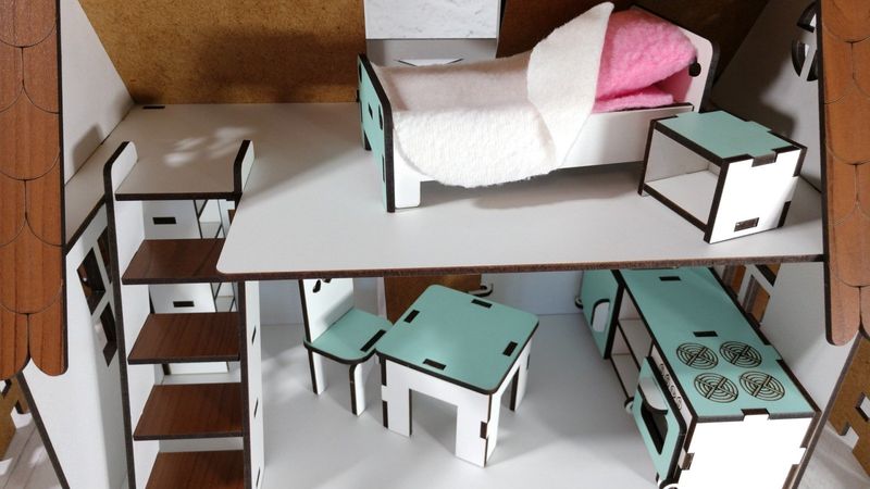 Сільський будиночок для ляльок LOL з меблями і світлом