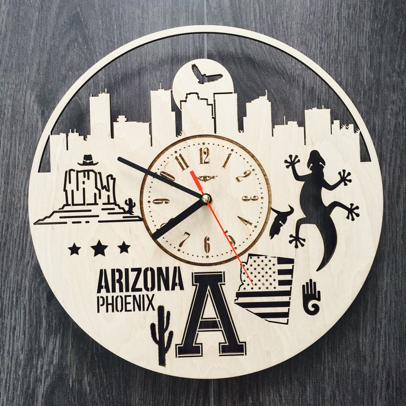Дизайнерський годинник на стіну «Фінікс, Аризона»
