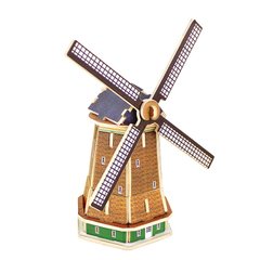 Конструктор из дерева Robotime Голландская ветряная мельница 36 деталей