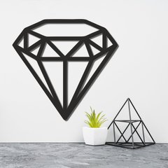 Геометрична настінна абстракція з дерева «Діамант»