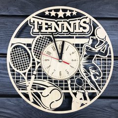 Тематичний настінний годинник з дерева «Теніс»