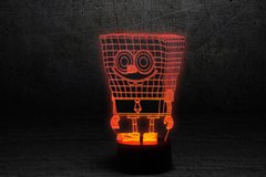 Дитячий 3D світильник зі світлодіодами «Спанч Боб»