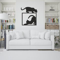Інтер'єрне настінне панно з дерева «Кішки»