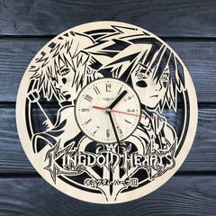 Оригинальные часы из дерева настенные "Kingdom Hearts"