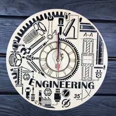 Тематические интерьерные настенные часы бесшумные «Инженерия»