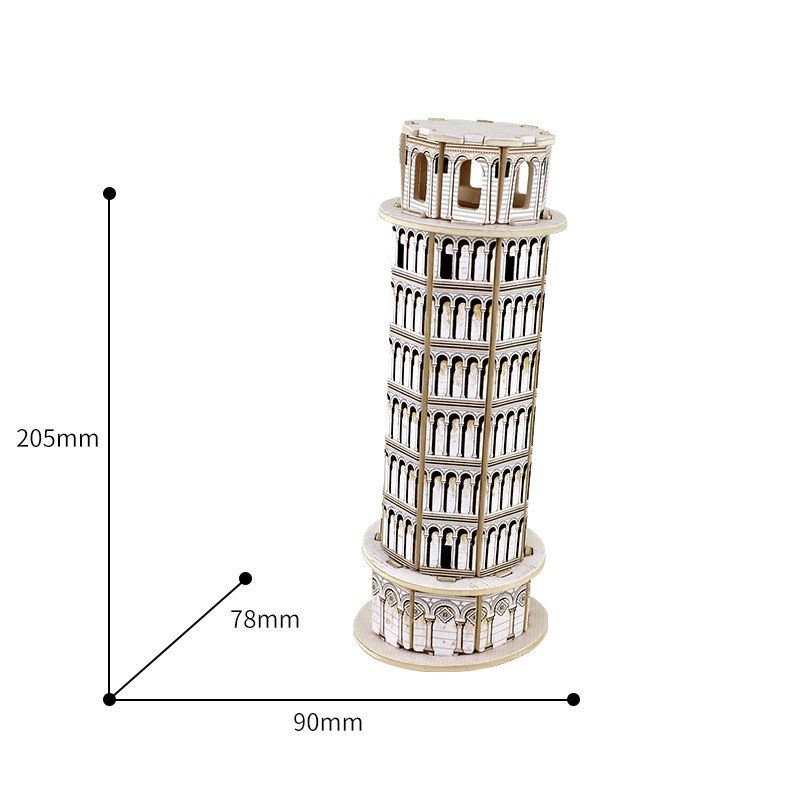 Конструктор деревянный Robotime Пизанская башня 32 детали