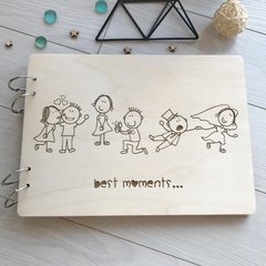 Милий дерев'яний фотоальбом «Кращі моменти»