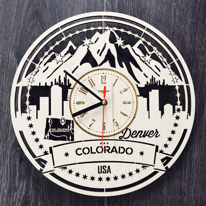 Часы настенные большие «Денвер, Колорадо»