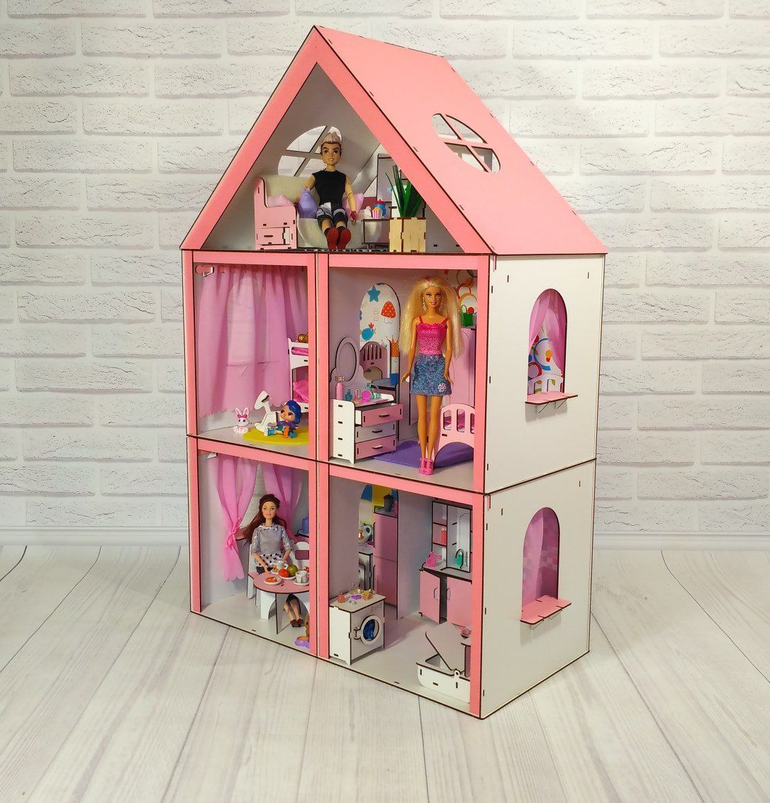 кукольный дом без мебели большой