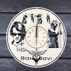 Годинник настінний «Bon Jovi», натуральне дерево