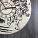 Безшумний настінний годинник з дерева круглий «Тварини»