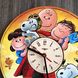Бесшумные цветные настенные часы в детскую "Снупи"