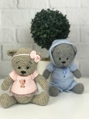 Комплект вязаных детских игрушек «Медвежонки»