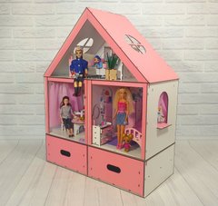 Деревянный кукольный домик Особняк Барби LUX