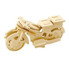 Деревянный 3D конструктор Robotime Мотоцикл 25 деталей