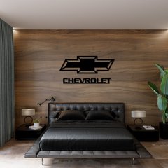 Декоративный деревянный логотип Chevrolet на стену