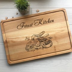 Деревянная кухонная доска с логотипом 40 х 25 см