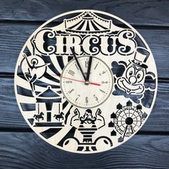 Тематичний настінний годинник з дерева «Цирк»
