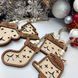 Элегантные деревянные игрушки на елку, именные елочные украшения из дерева, брендированные новогодние игрушки