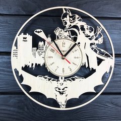 Концептуальные настенные часы из дерева «Бэтмен»