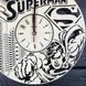 Стильные настенные деревянные часы "Супермен"
