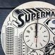 Стильний дерев'яний настінний годинник "Супермен"