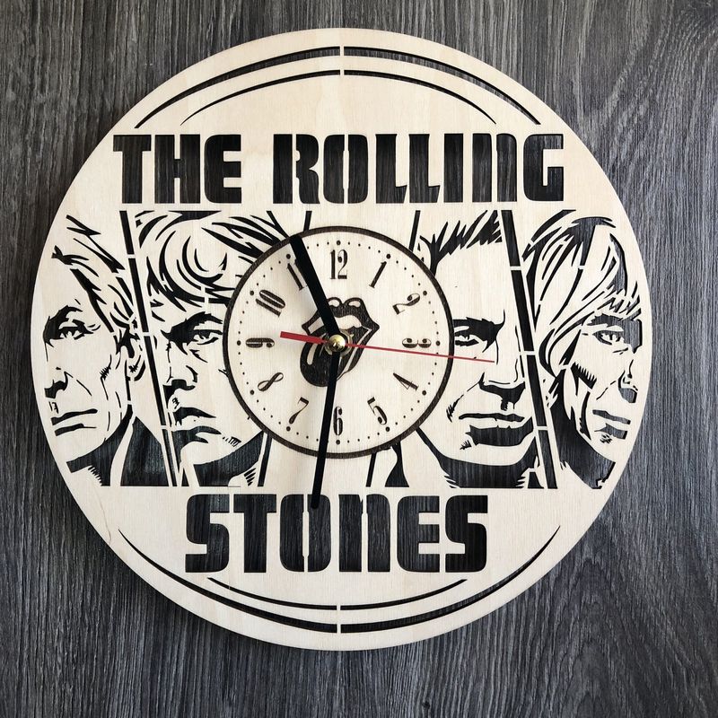 Концептуальний настінний годинник в інтер`єр «The Rolling Stones»